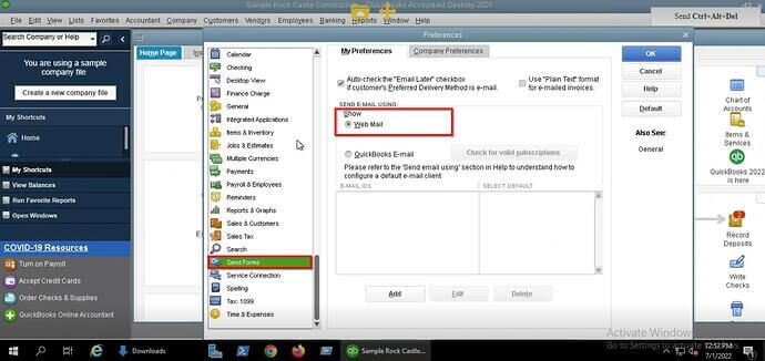 How to Setup Email (Gmail, Outlook, and Others) in QuickBooks?